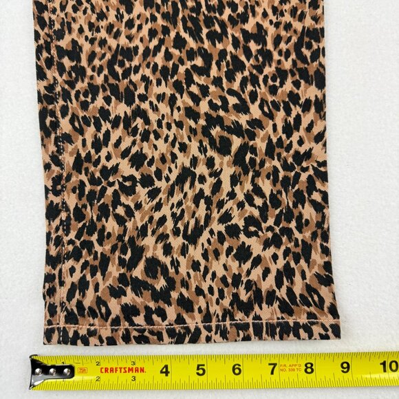 Terra & Sky Women's Core Straight Stretch Brown Leopard Denim Jeans Plus 22W NWT - Picture 9 of 10